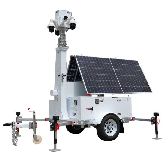 Remorque solaire autonome de vidéosurveillance 12 kWh avec mât 9 m | Safire-REMORQUE MOBILE & AUTONOME-Guard Security