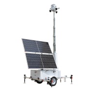 Remorque solaire autonome de vidéosurveillance 12 kWh avec mât 9 m | Safire-REMORQUE MOBILE & AUTONOME-Guard Security