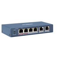 Switch HIKVISION - 6 Ports (4/POE) - DS-3E0106HP-E-SWITCH ETHERNET - POE -Guard Security