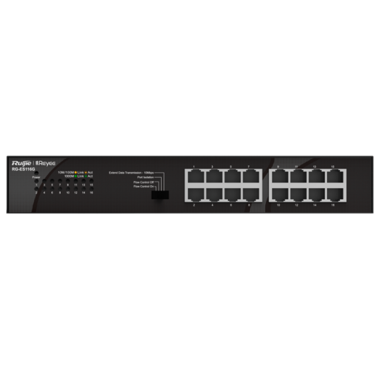 Switch Reyee - 16 ports 32Gb/S - RG-ES116G-SWITCH ETHERNET - POE -Guard Security