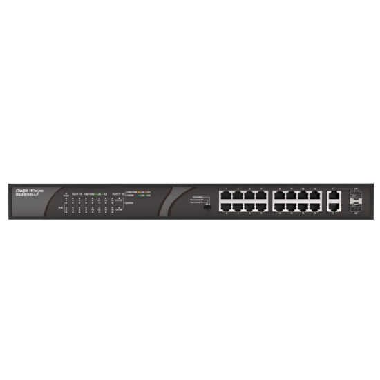 Switch Reyee - 16 ports POE 7.2Gb/S - RG-ES118S-LP-SWITCH ETHERNET - POE -Guard Security