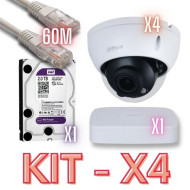 Kit Vidéosurveillance Dahua 4MP IP + NVR POE + 60M RJ45 + 2TB-Vidéosurveillance 4 caméras-Guard Security