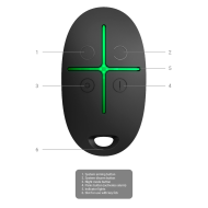 Télécommande de Sécurité Ajax | SpaceControl | Noir-Intrusion-Guard Security